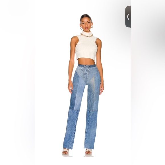 EB DENIM Lace Up in Medium Wash